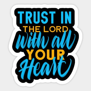 Trust in God - Blue and Gold Sticker